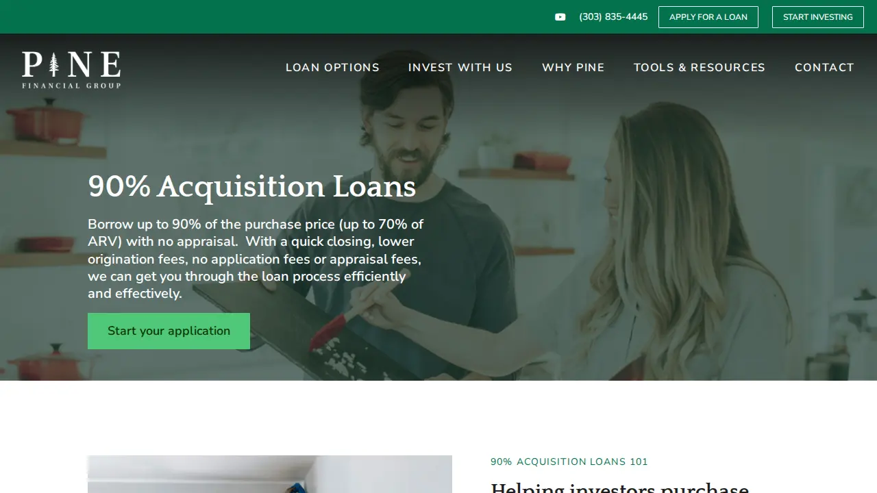Pine Financial Group page