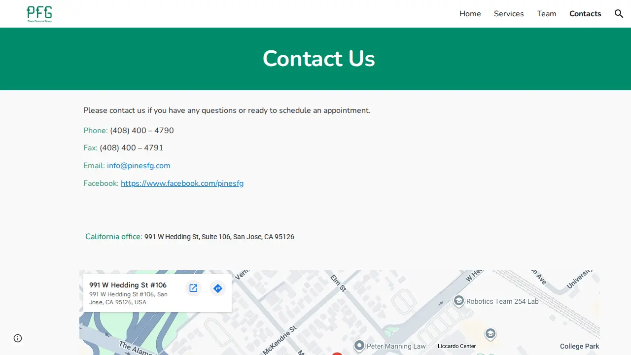 Pines FG, LLC page