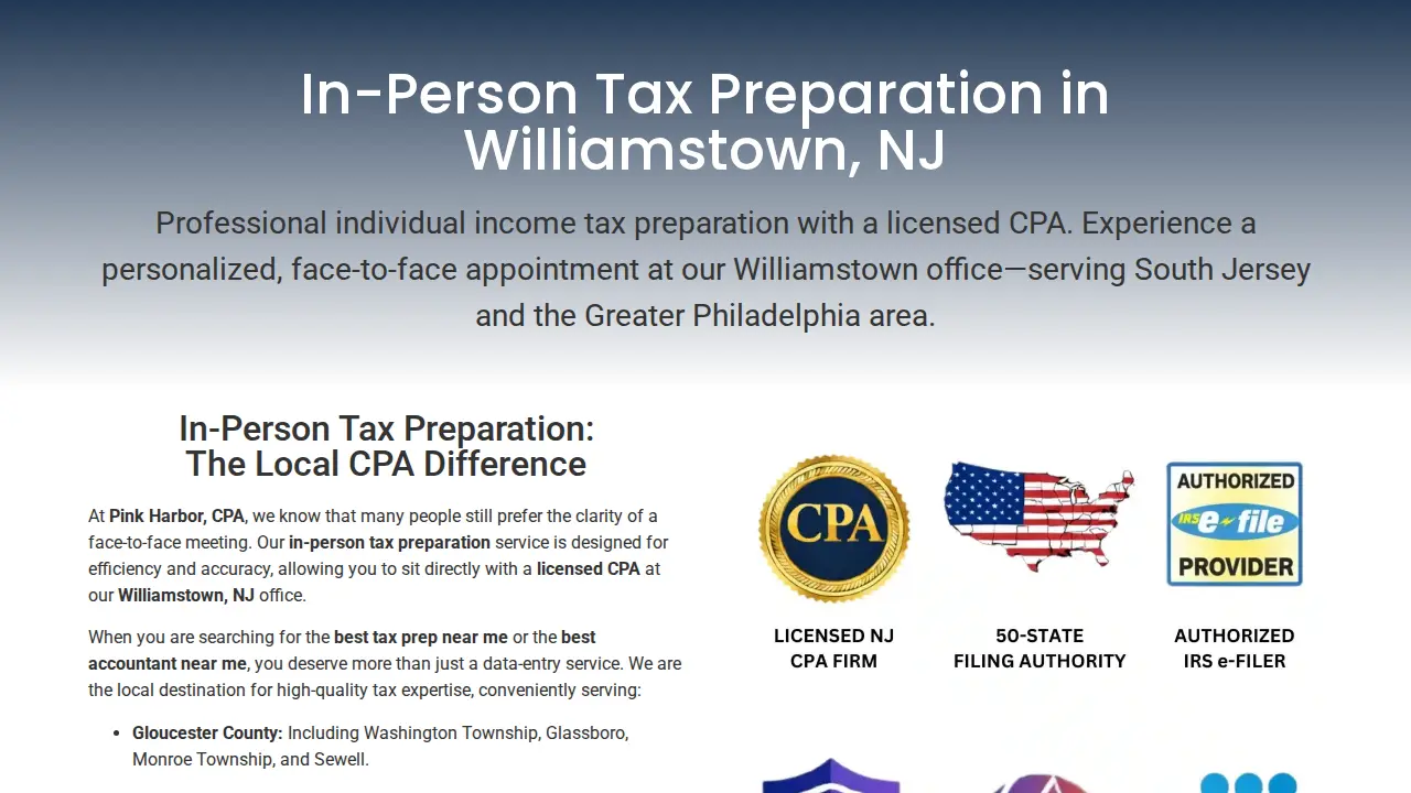 Pink Harbor, CPA page