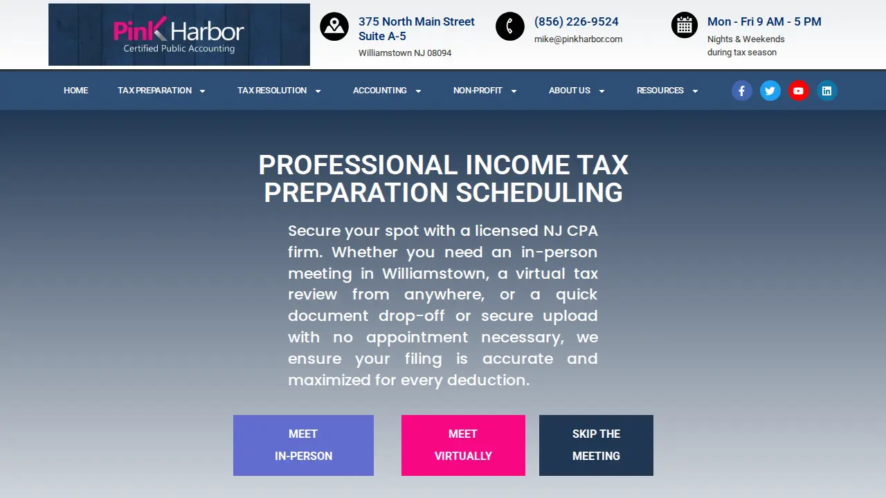 Pink Harbor, CPA page