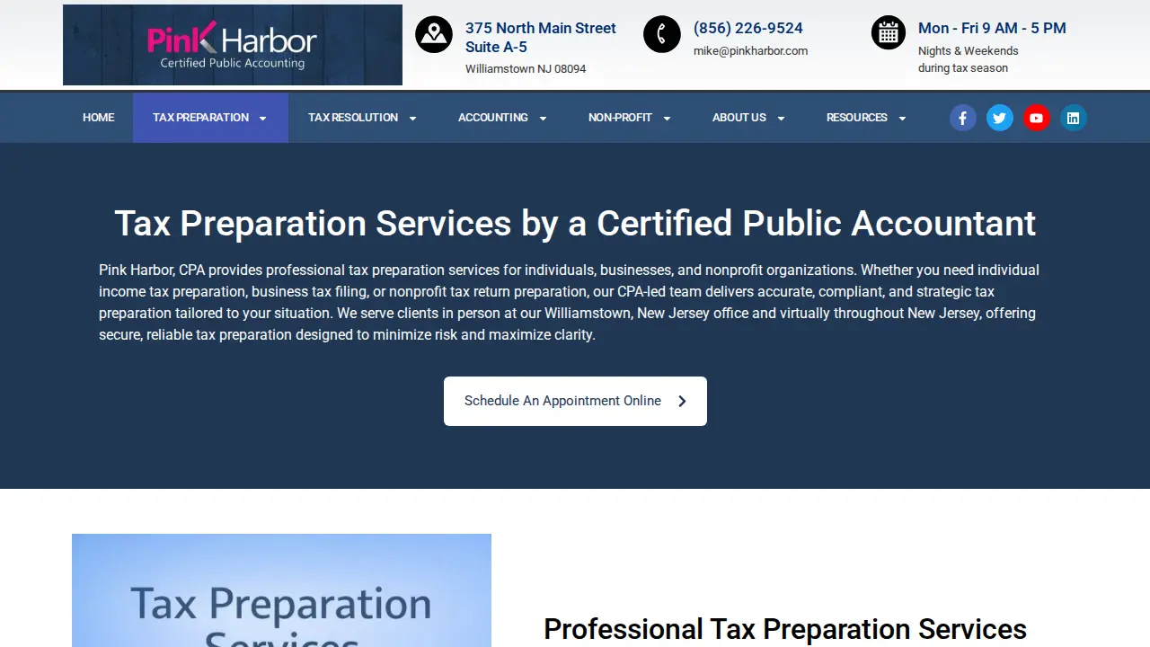 Pink Harbor, CPA page