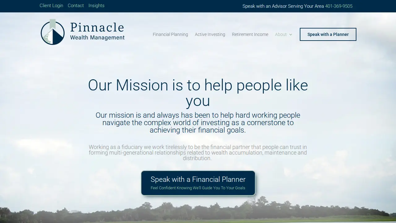 Pinnacle Wealth Management page