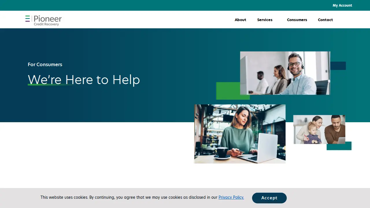Pioneer Credit Recovery page