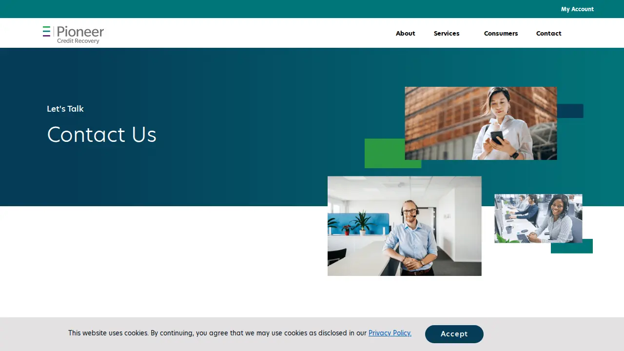 Pioneer Credit Recovery page