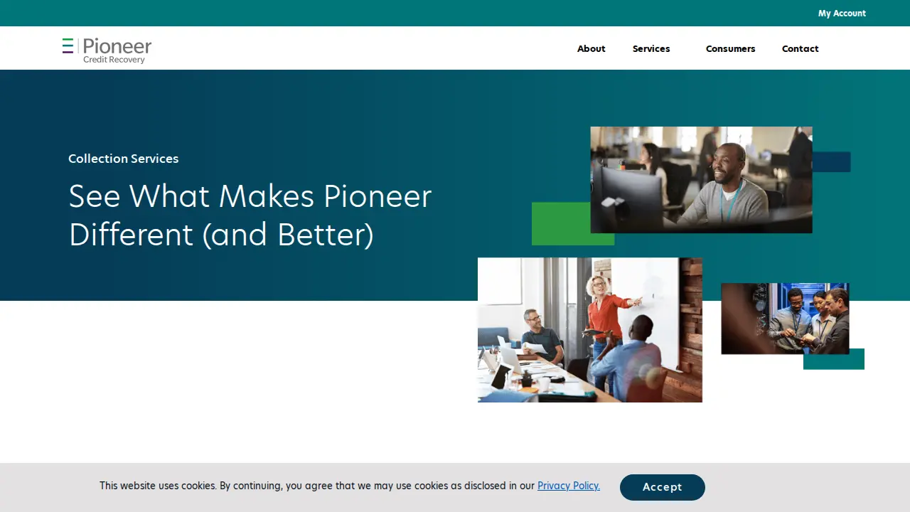 Pioneer Credit Recovery page