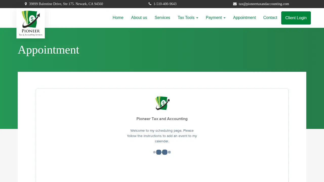 Pioneer Tax & Accounting Services page