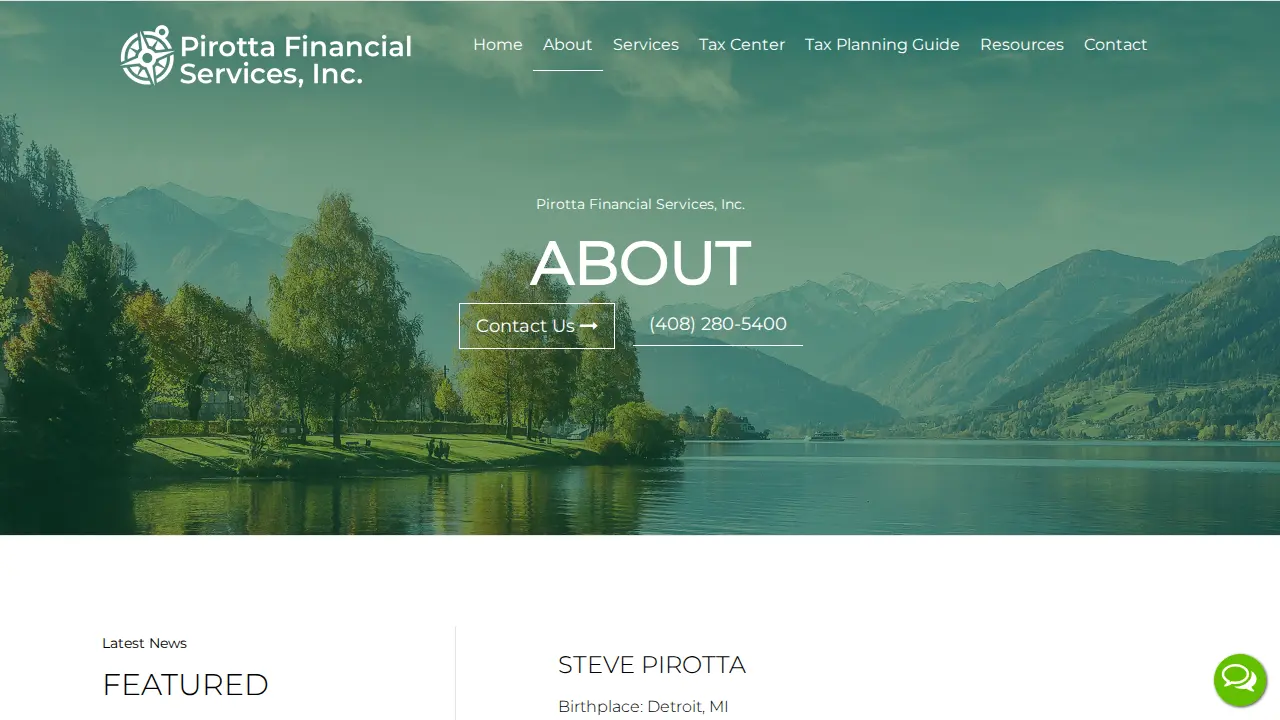 Pirotta Financial Services Inc page