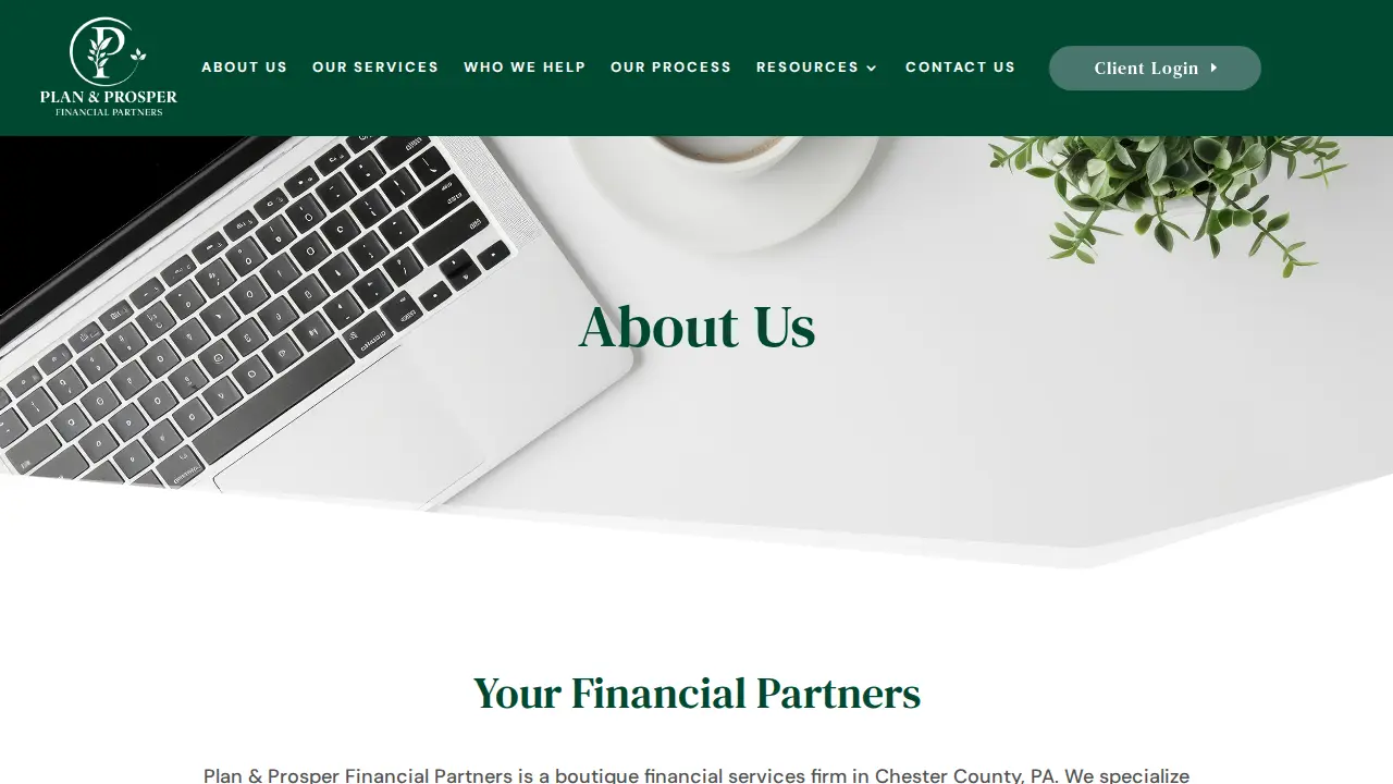 Plan & Prosper Financial Partners page