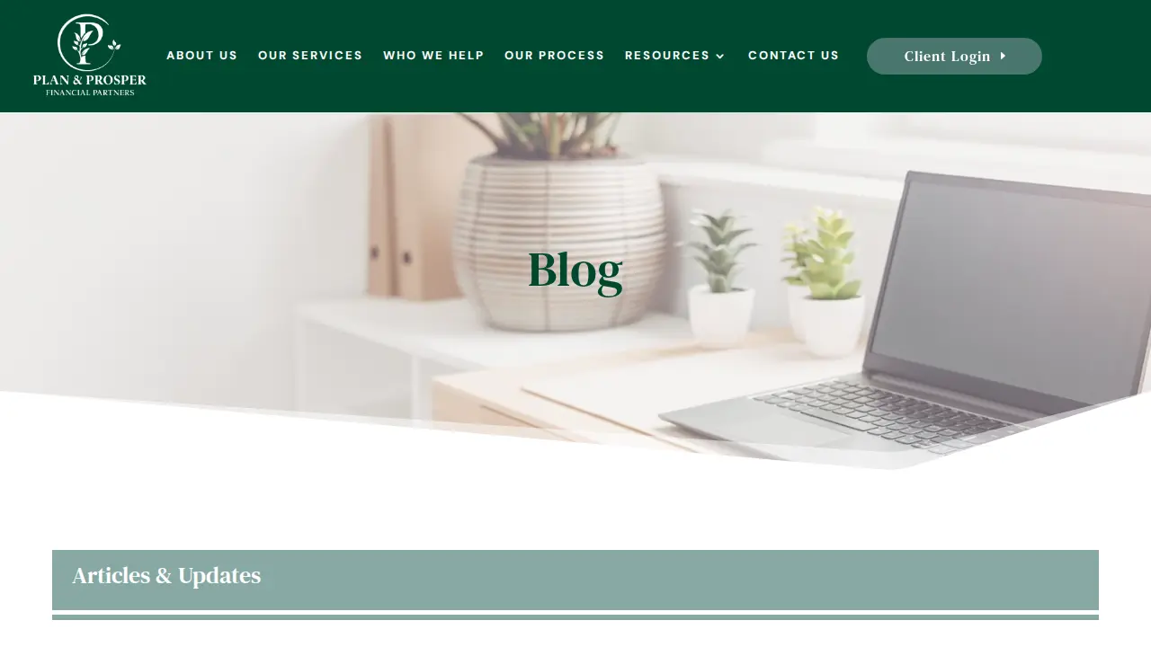 Plan & Prosper Financial Partners page