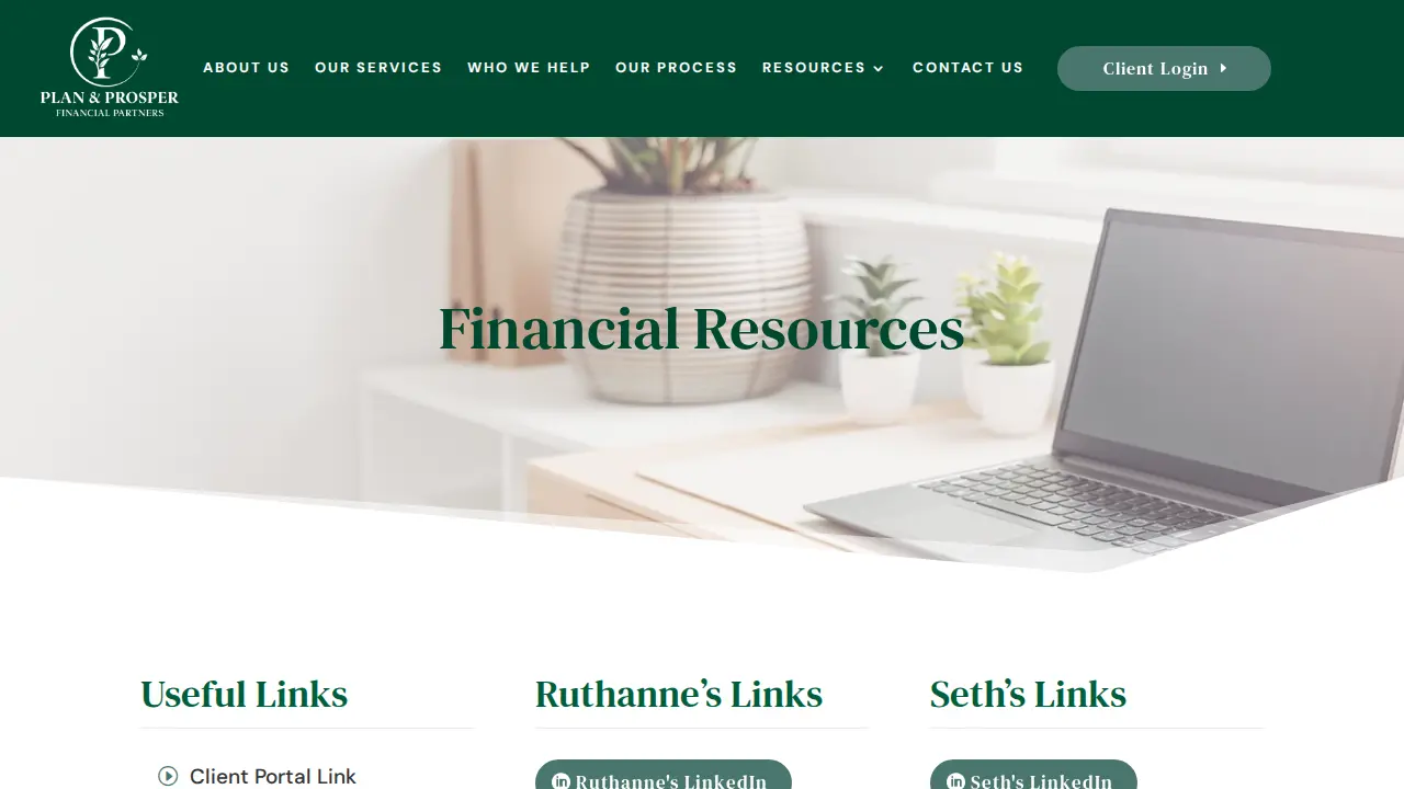 Plan & Prosper Financial Partners page