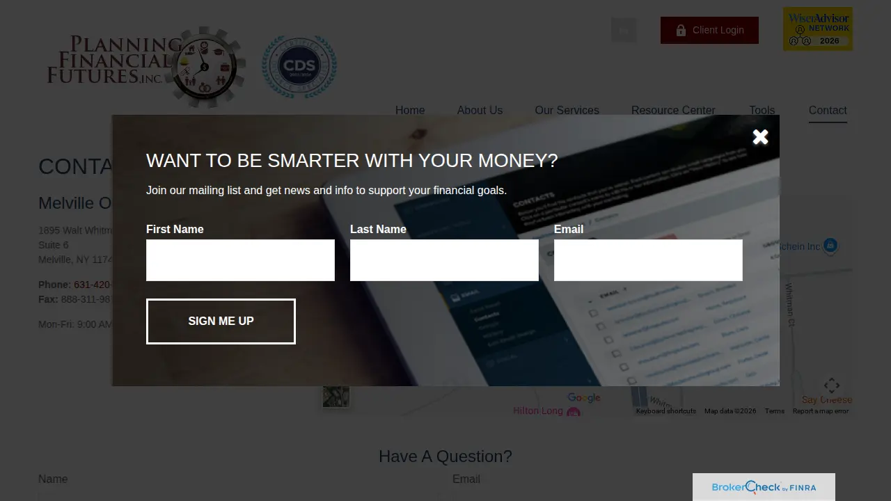 Planning Financial Futures, Inc page