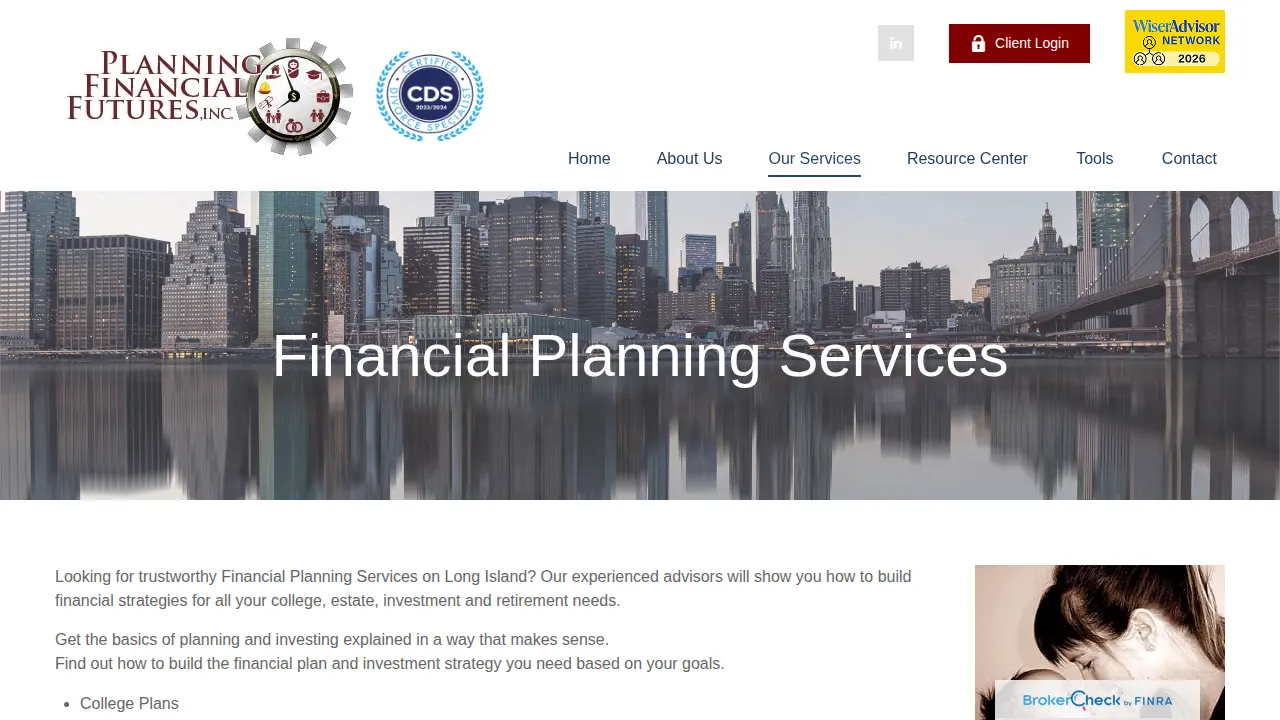 Planning Financial Futures, Inc page