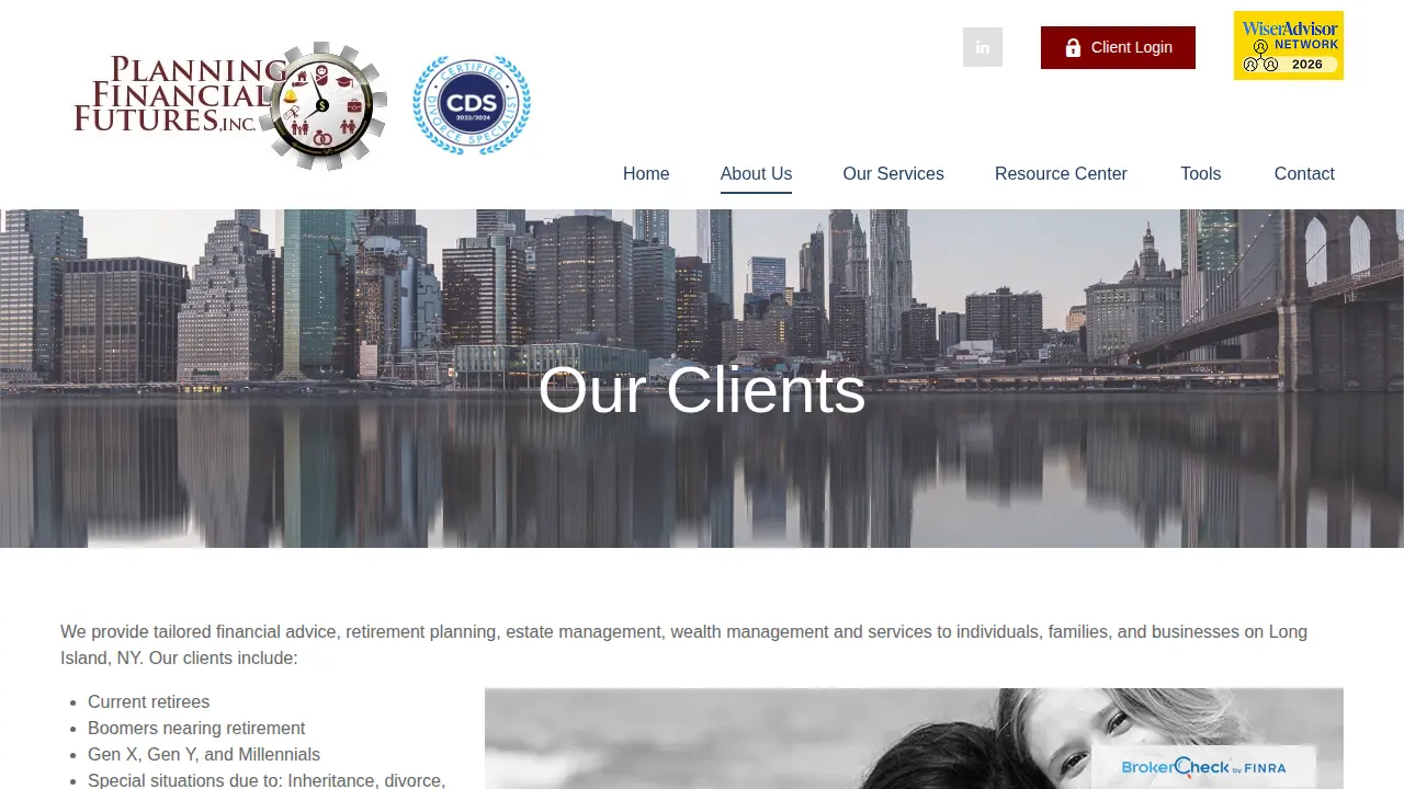 Planning Financial Futures, Inc page