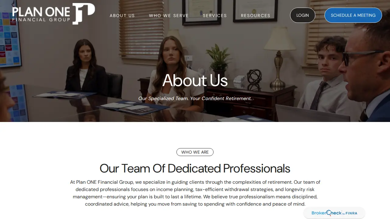 Plan One Financial Group page