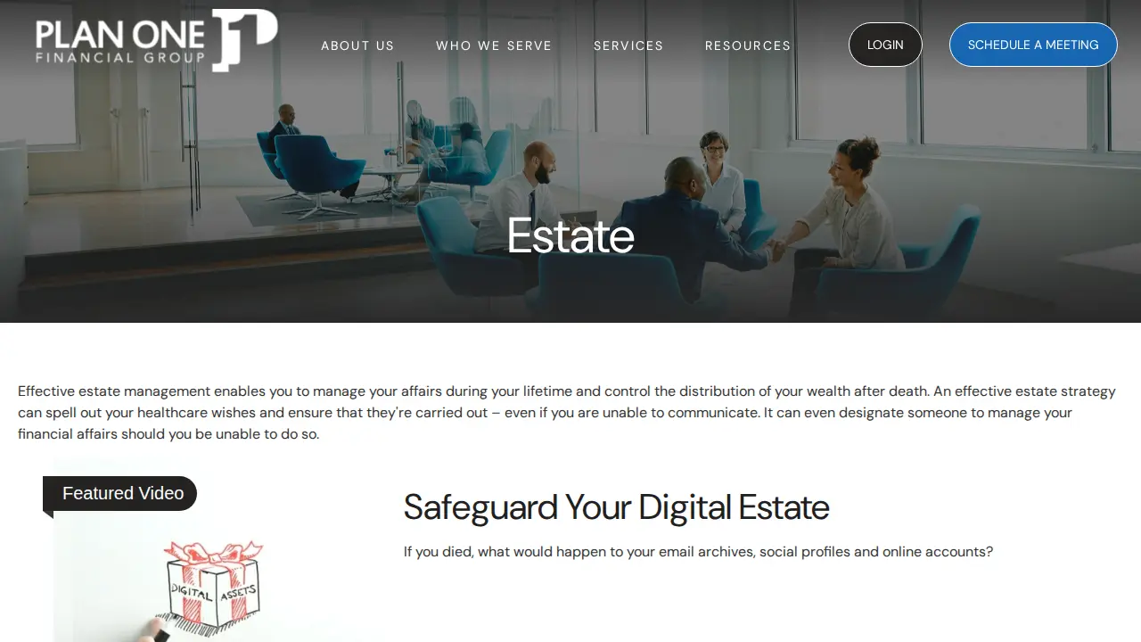 Plan One Financial Group page