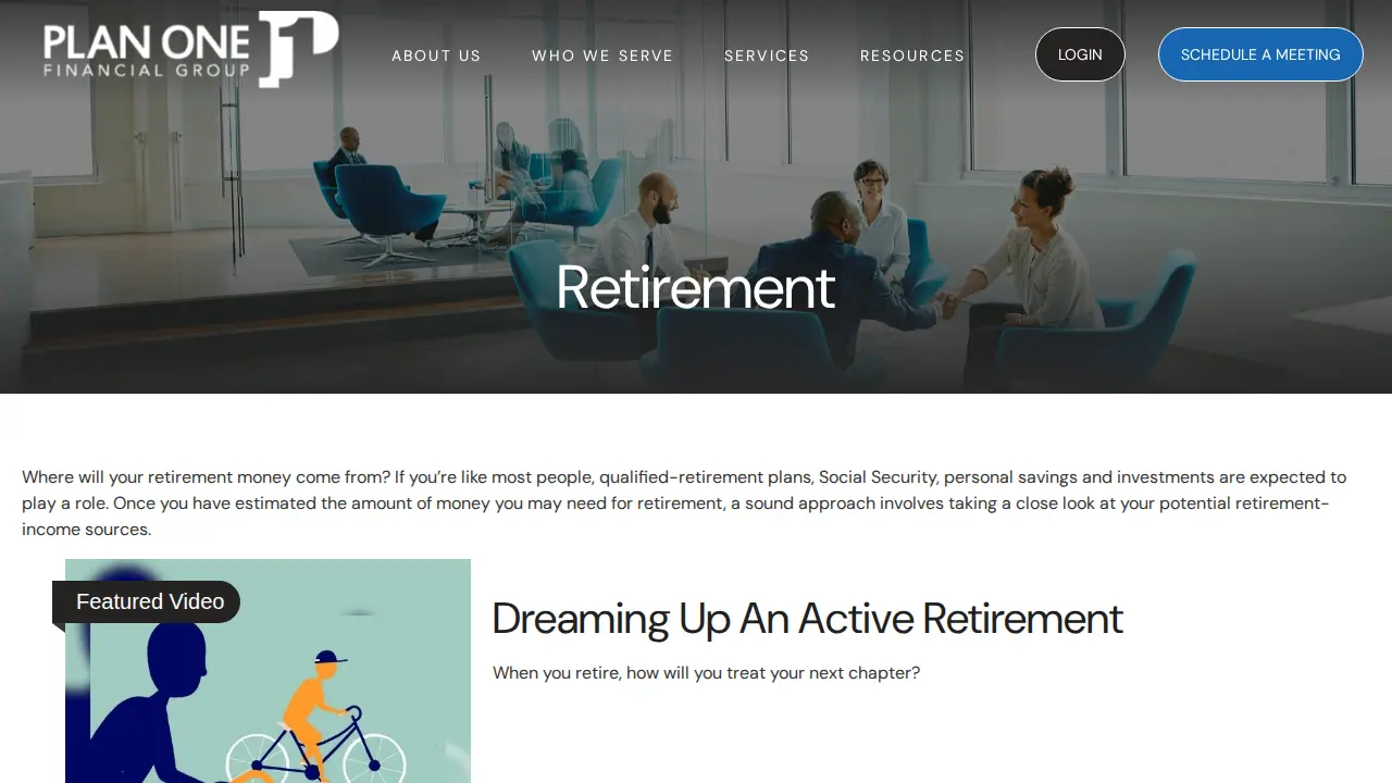 Plan One Financial Group page