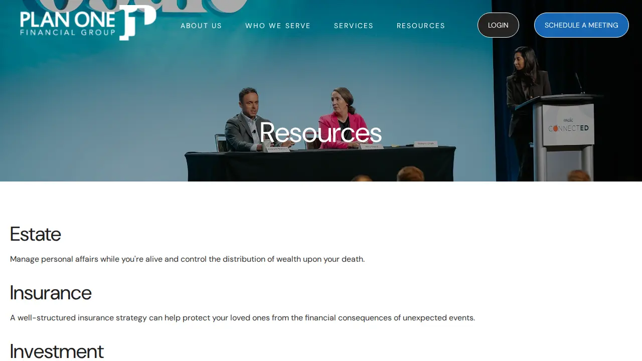 Plan One Financial Group page