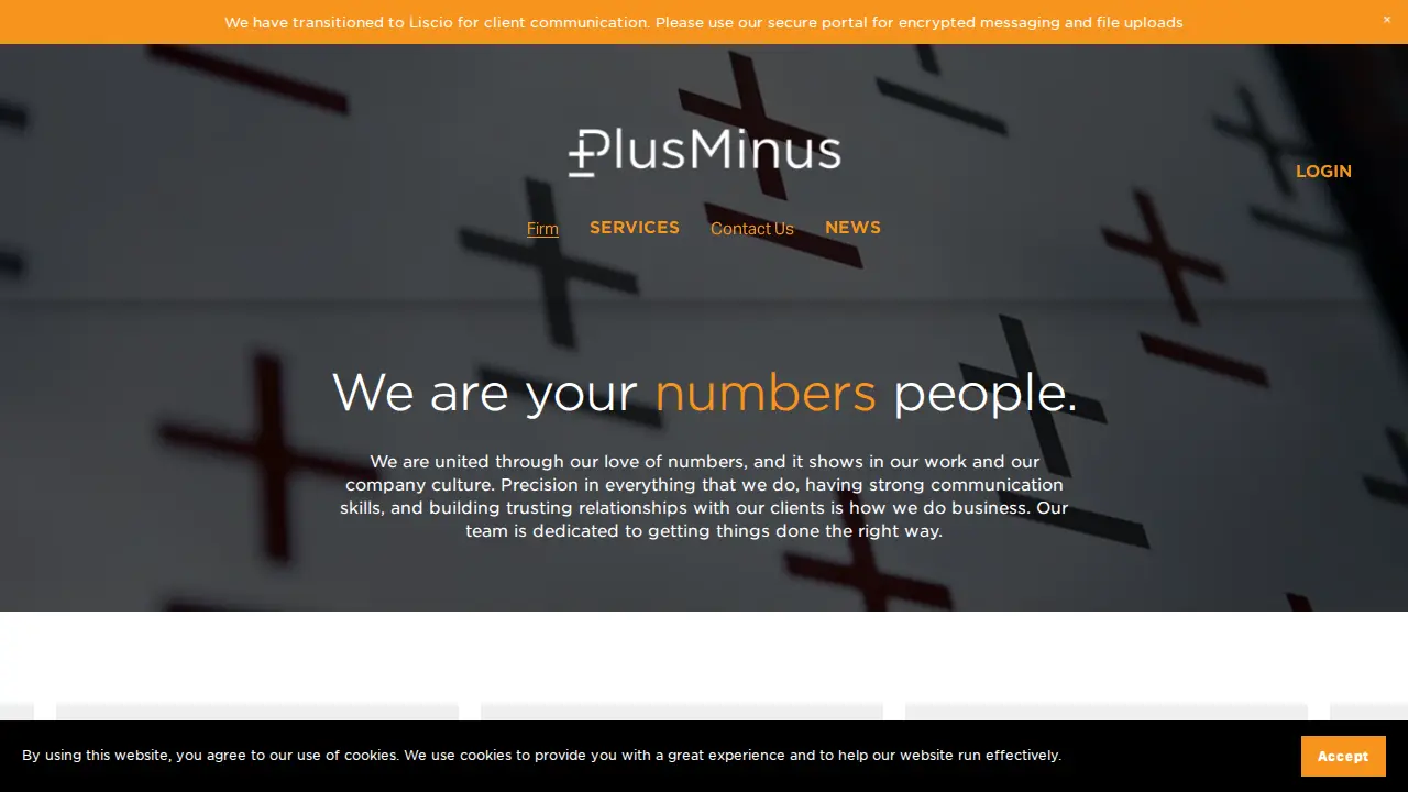 Plus Minus, Inc. page