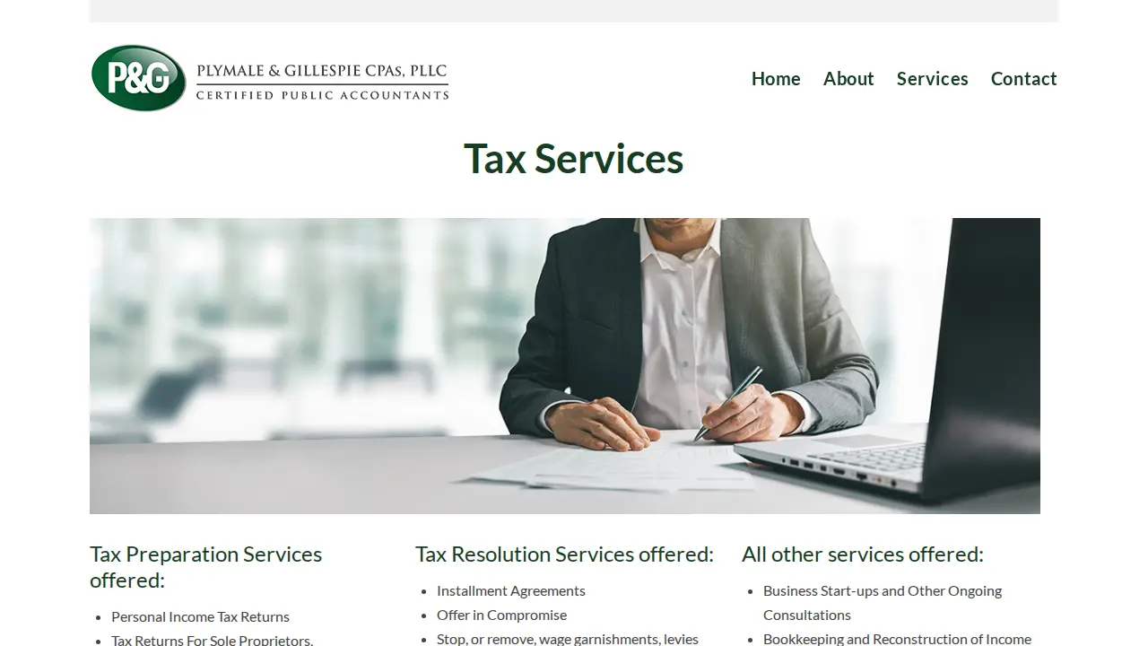 Plymale & Gillespie CPAs, PLLC page