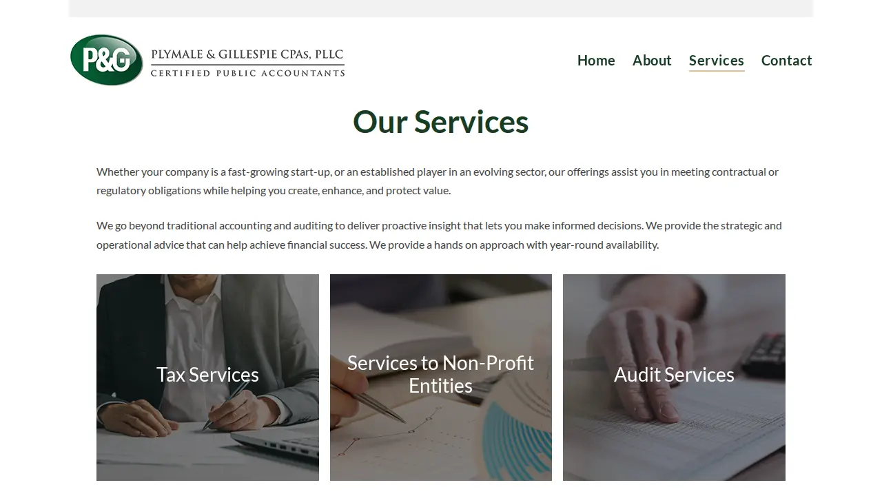 Plymale & Gillespie CPAs, PLLC page