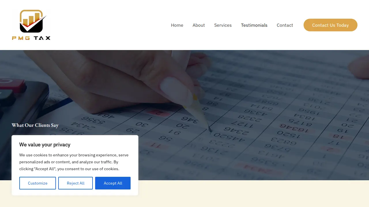 PMG Tax Consultants page