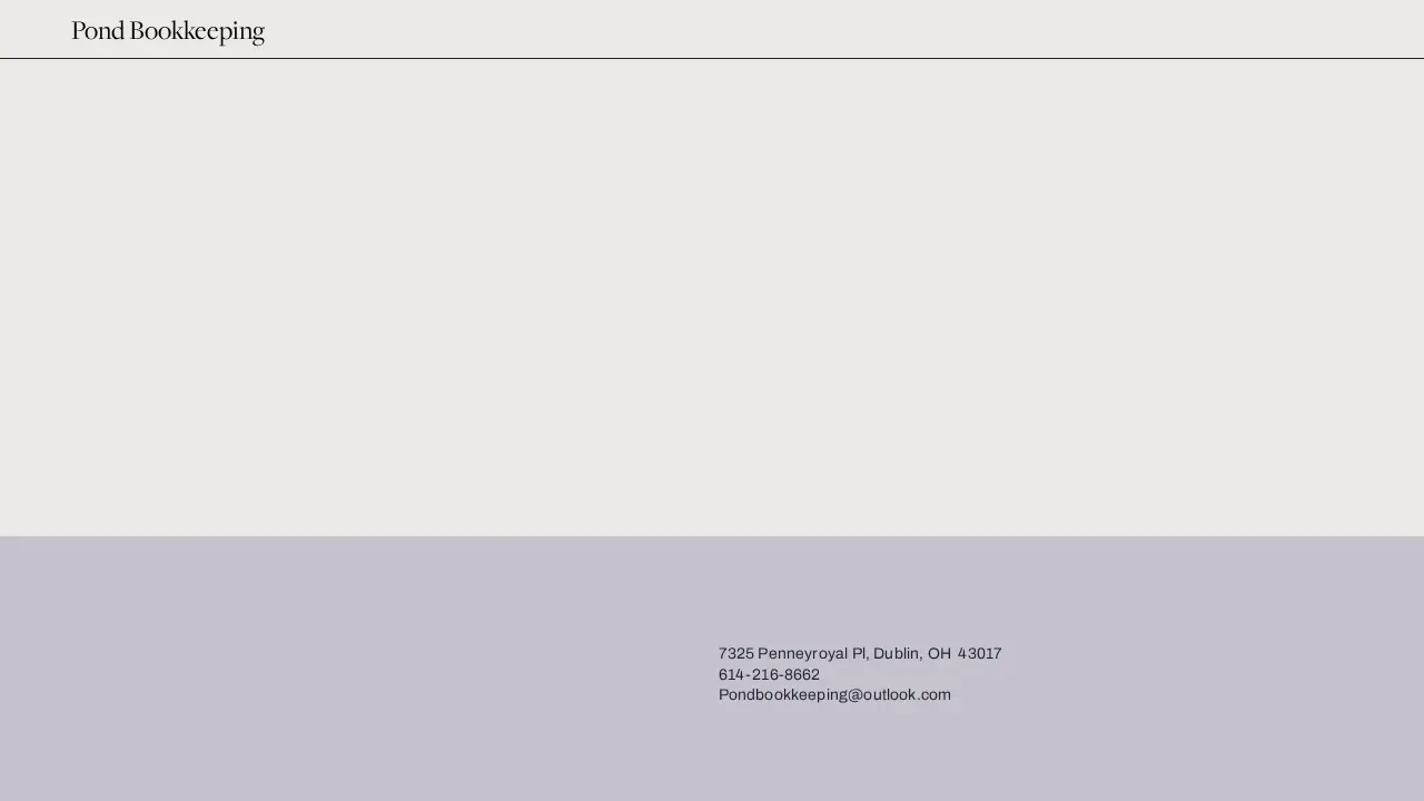 Pond Bookkeeping page