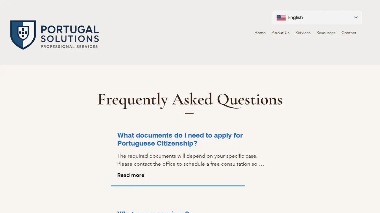 Portugal Solutions page