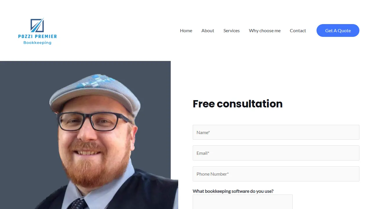 Pozzi Premier Bookkeeping page
