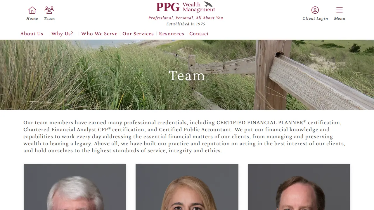 Professional Planning Group page