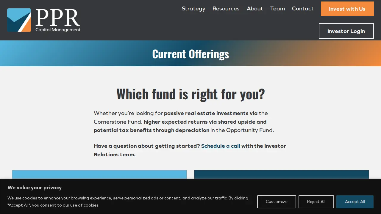 PPR Capital Management page
