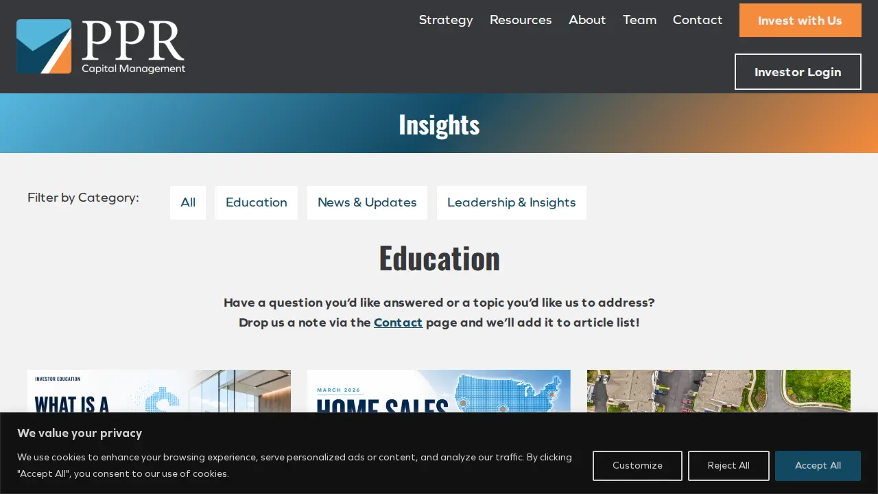 PPR Capital Management page