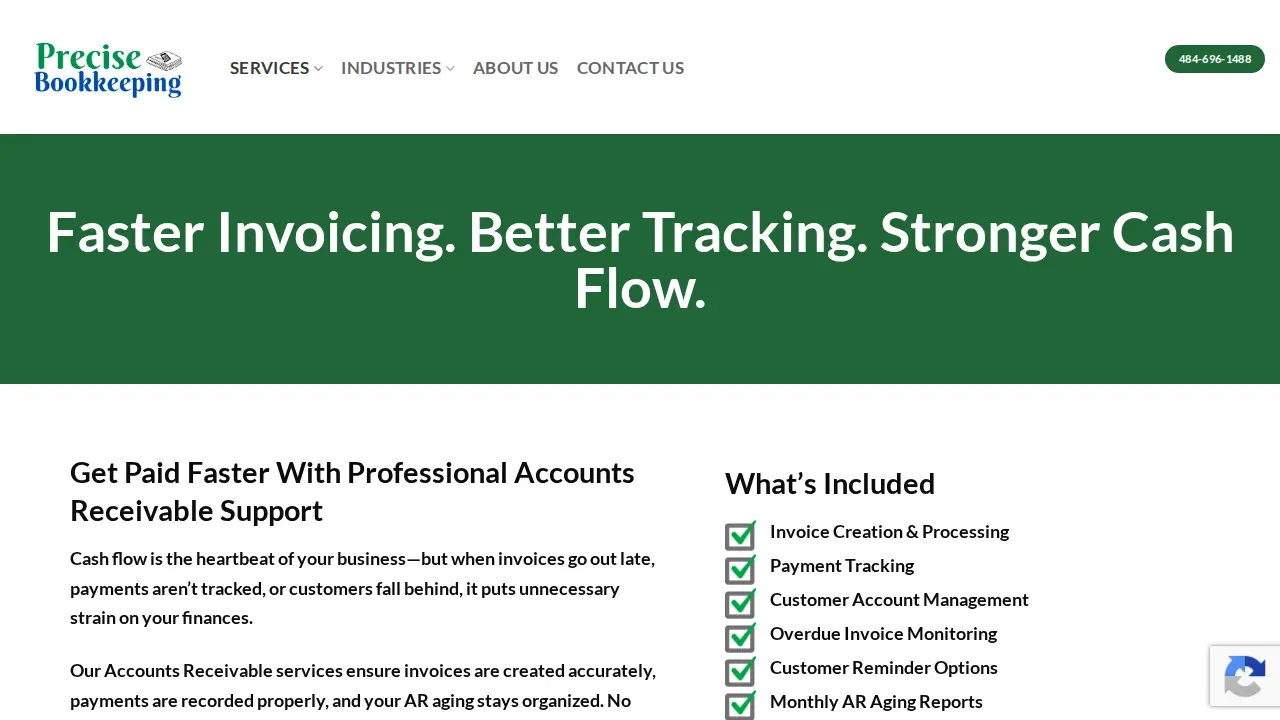 Precise Bookkeeping page
