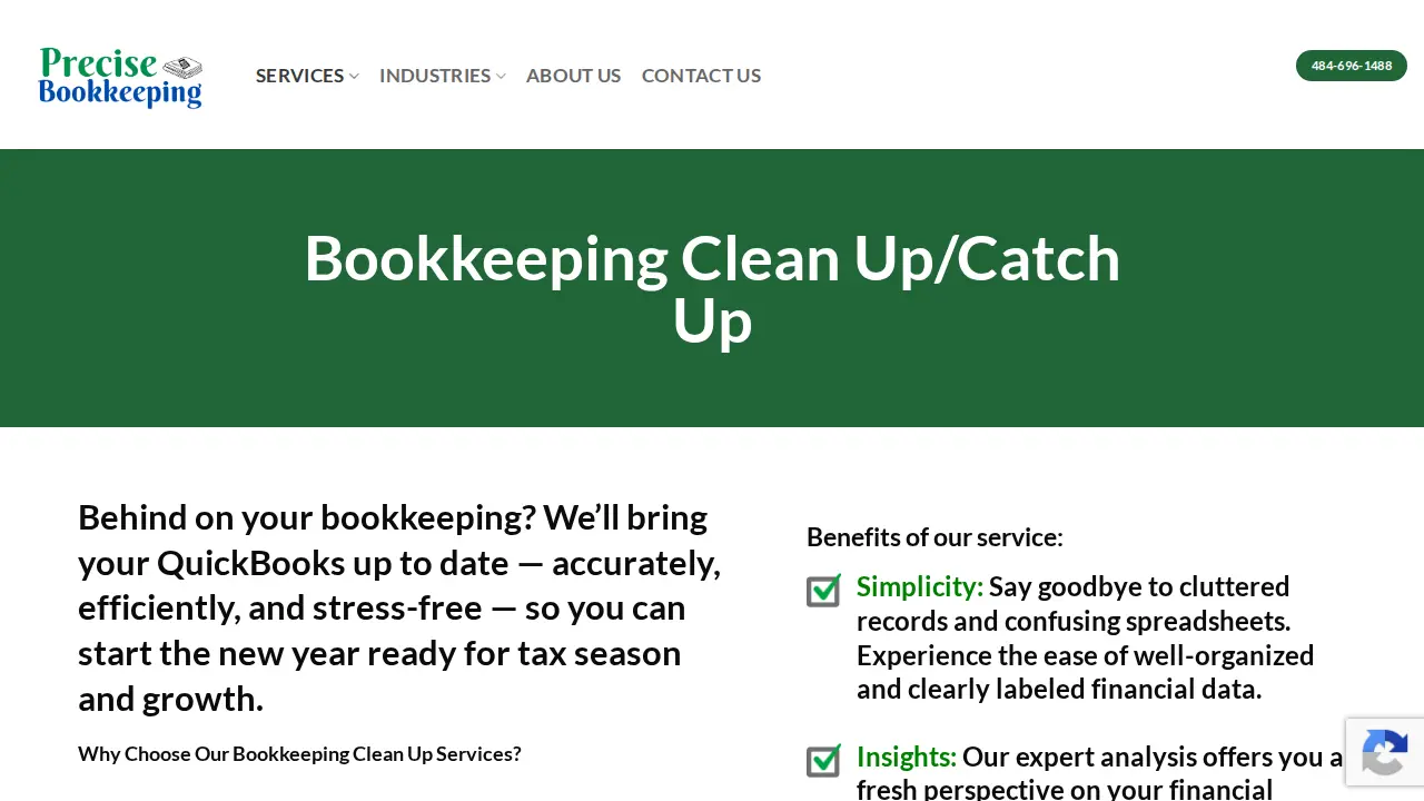 Precise Bookkeeping page