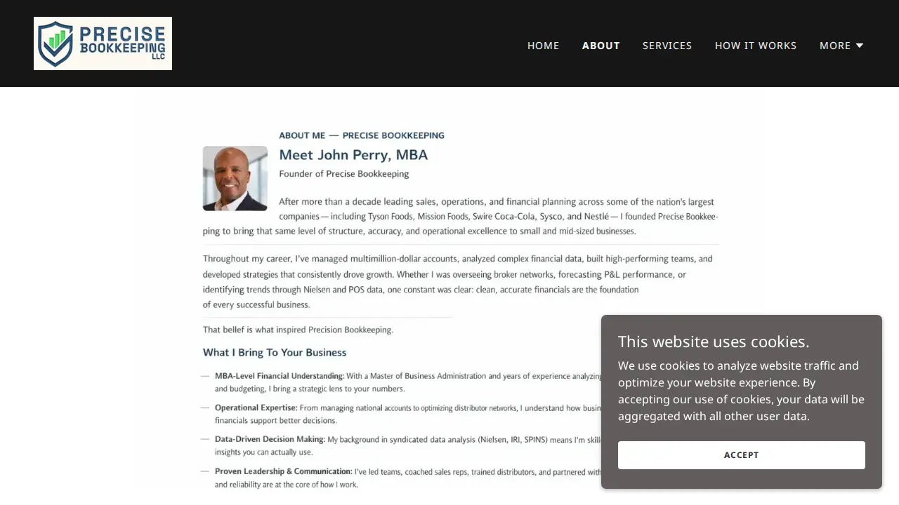Precise Bookkeeping, LLC page
