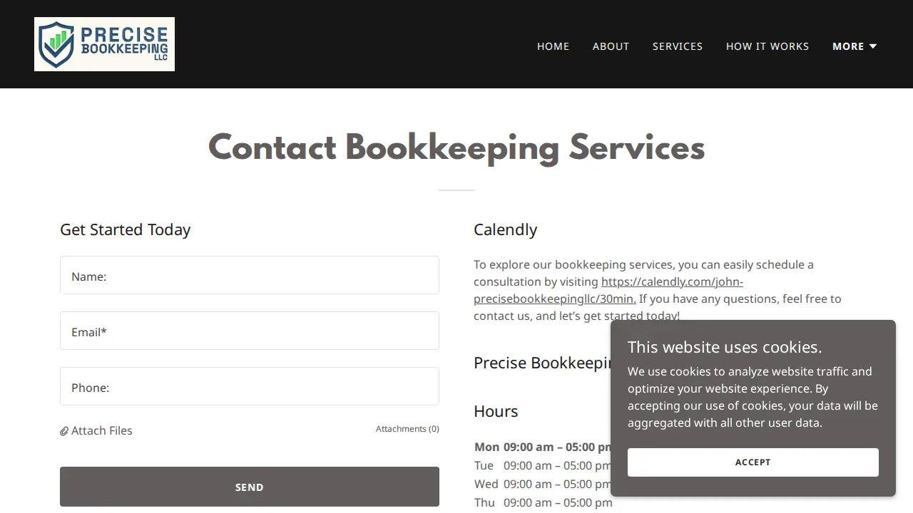 Precise Bookkeeping, LLC page