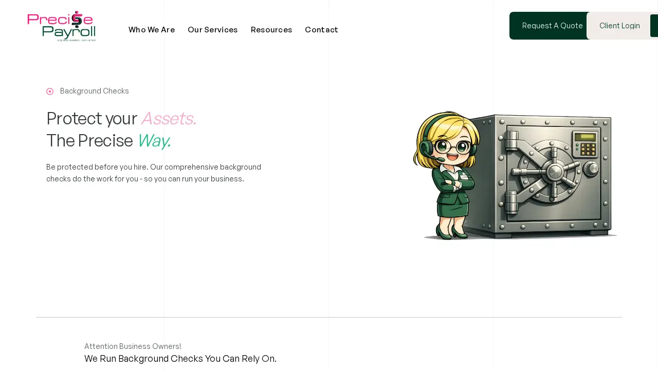 Precise Payroll page