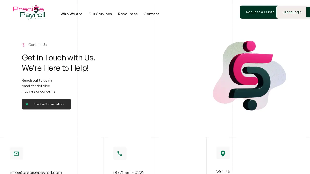 Precise Payroll page