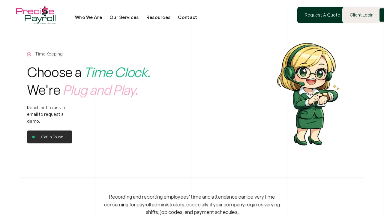 Precise Payroll page