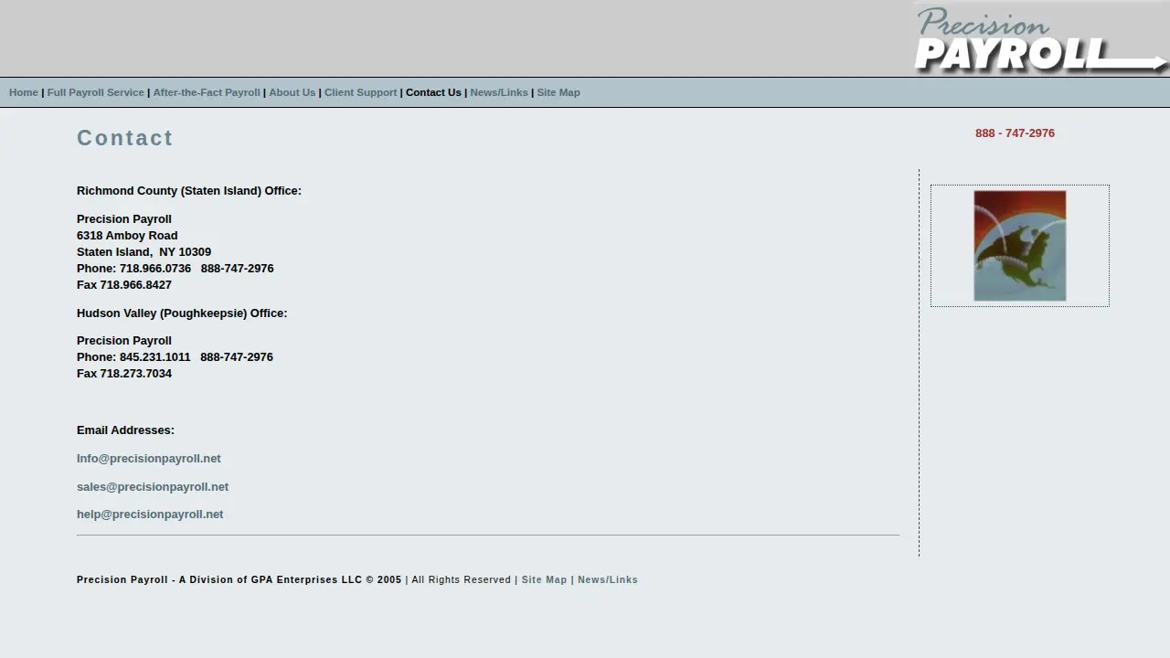 Precision Payroll page