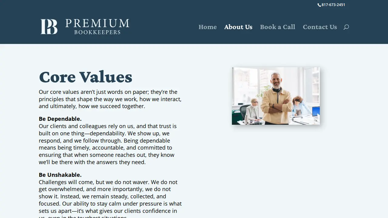 Premium Bookkeepers page