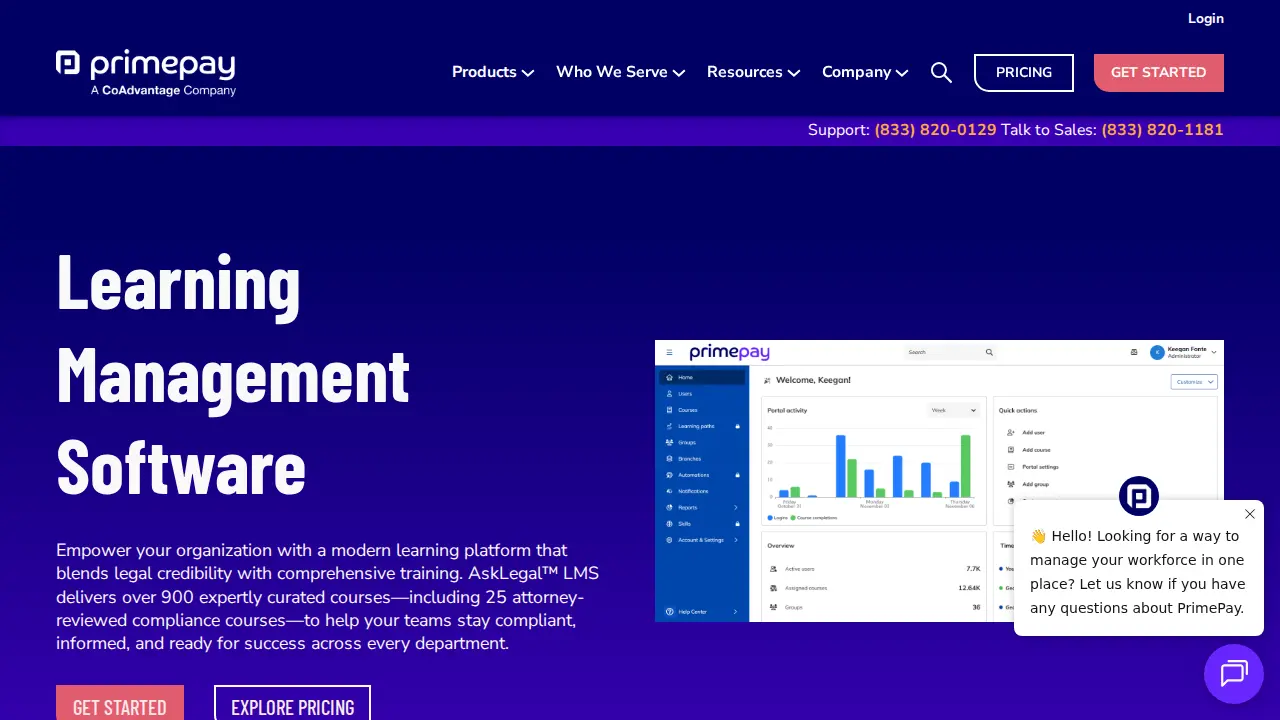 PrimePay page