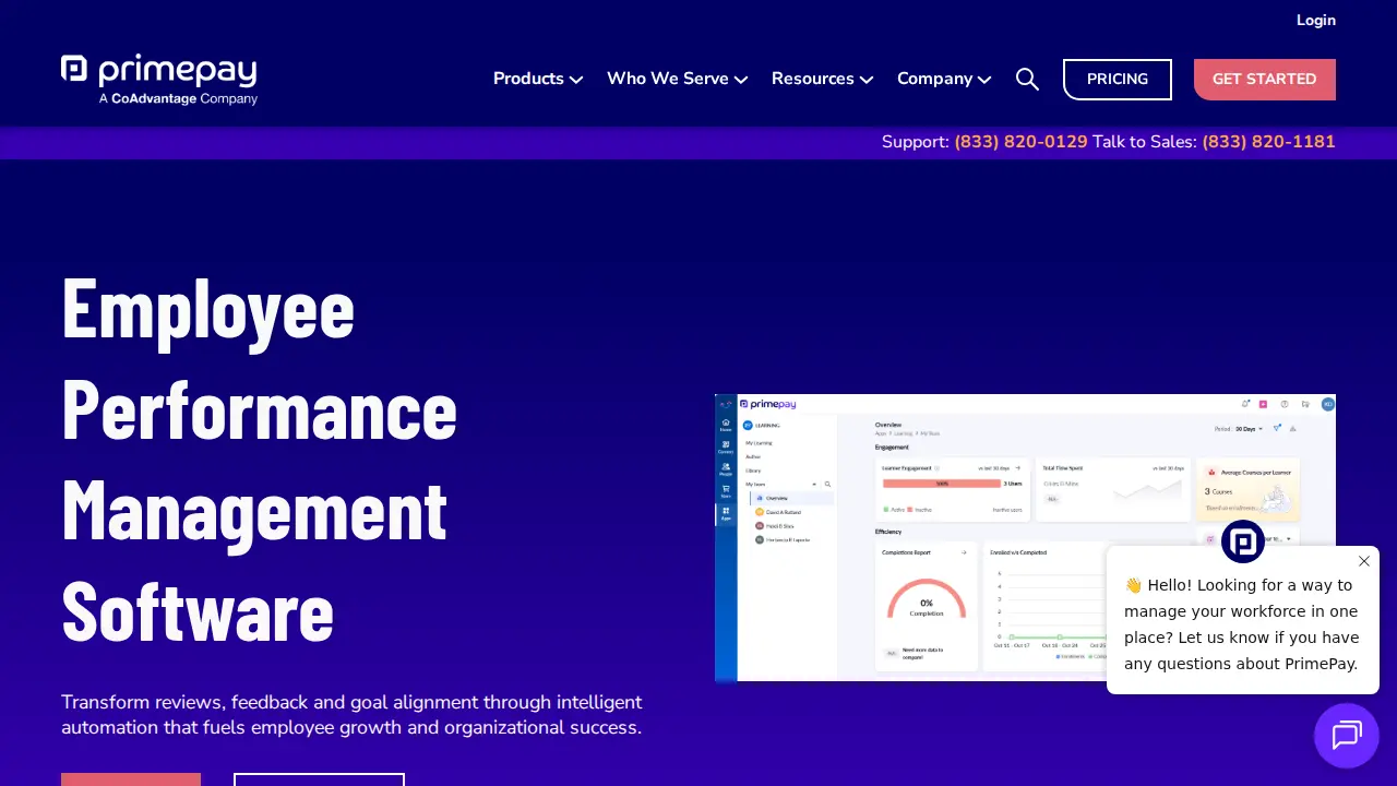 PrimePay page