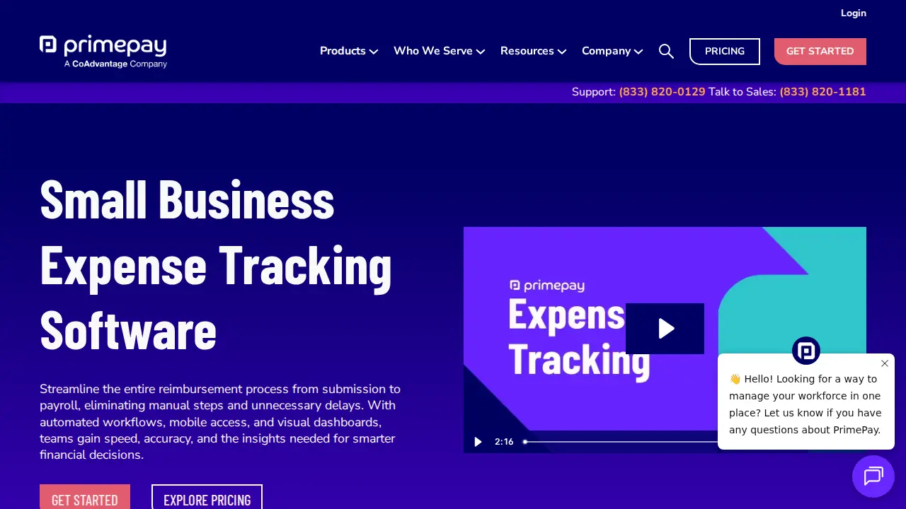 PrimePay page