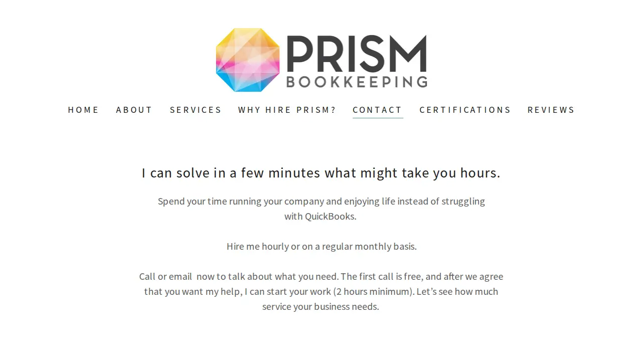 Prism Bookkeeping & Business Management LLC page