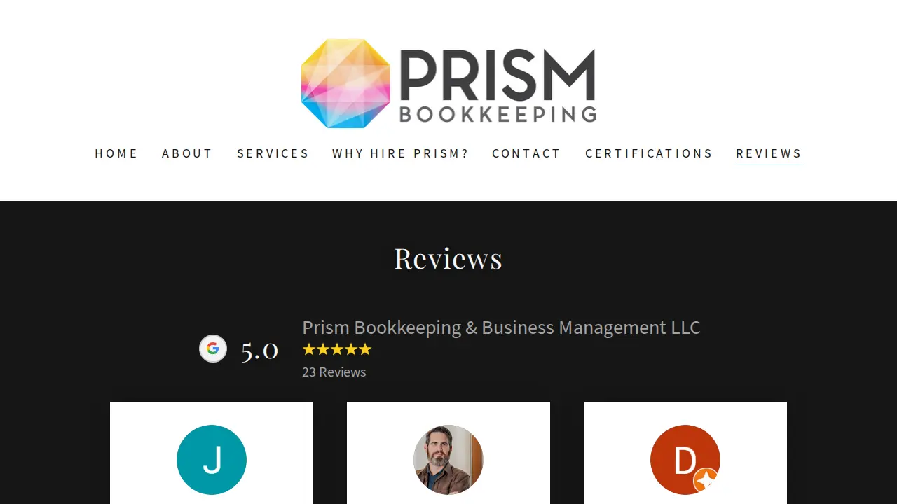 Prism Bookkeeping & Business Management LLC page