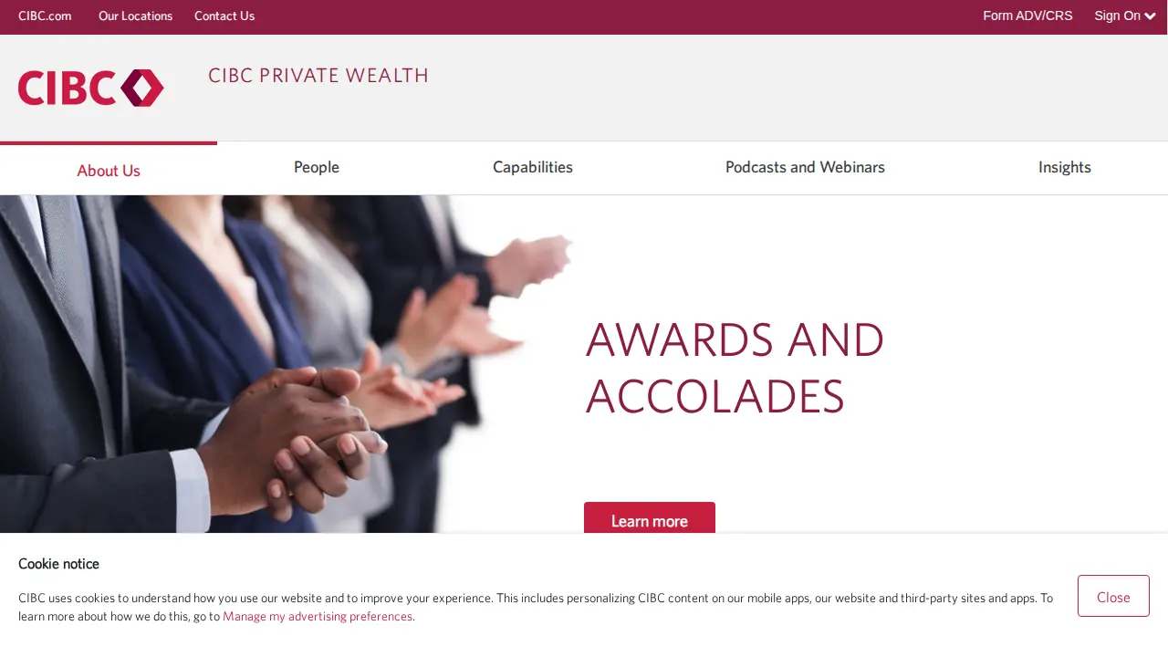 CIBC Private Wealth page