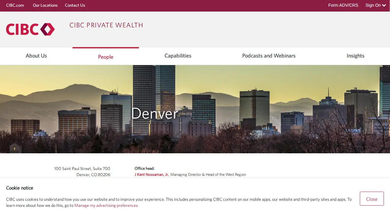 CIBC Private Wealth page