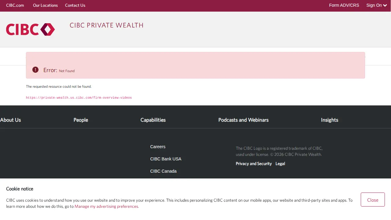 CIBC Private Wealth page