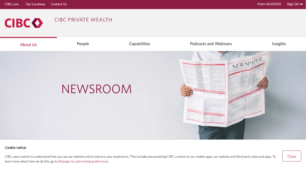 CIBC Private Wealth page