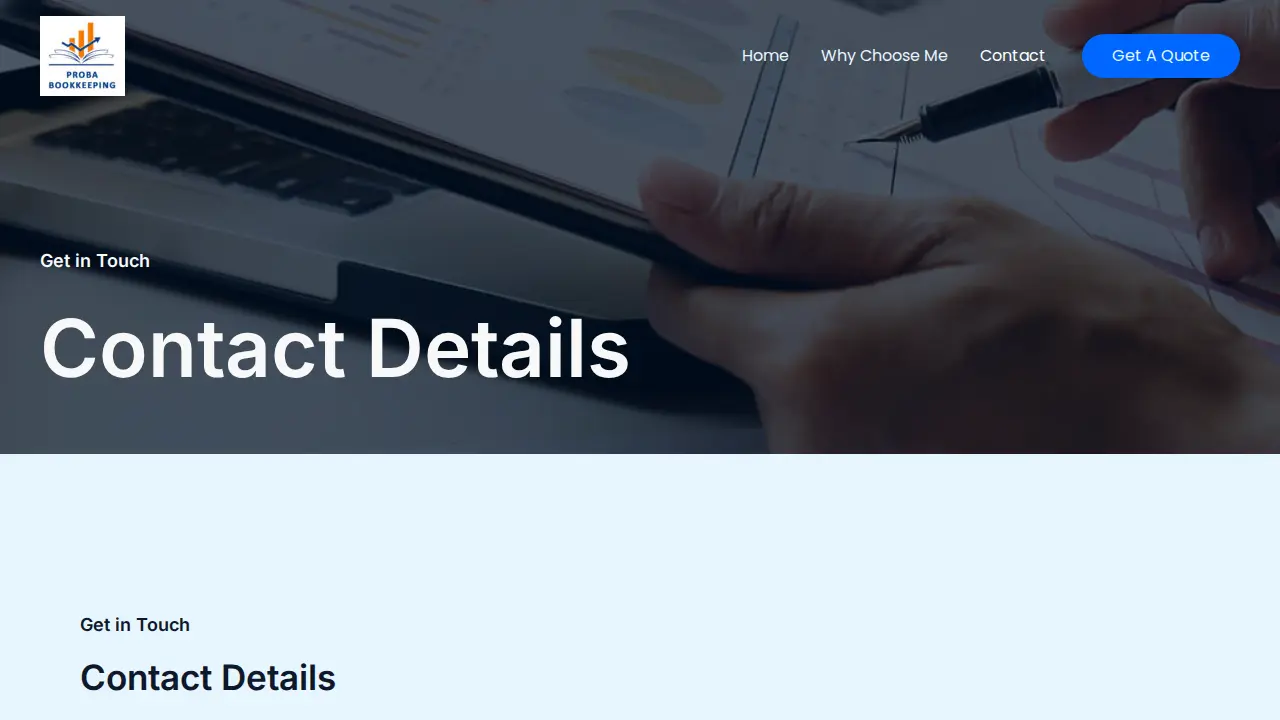 Proba Bookkeeping page